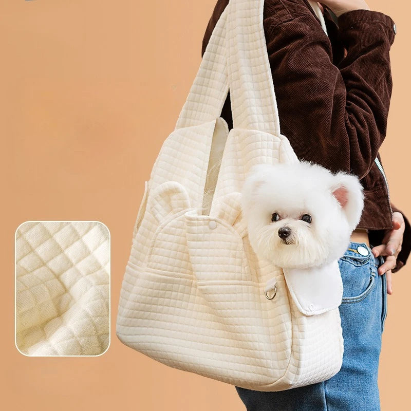 Outdoor Pet Backpack Solid Color Simple Cross Chest Breathable Backpack Portable Cat Bag Large Capacity Adjustable Pet Backpack