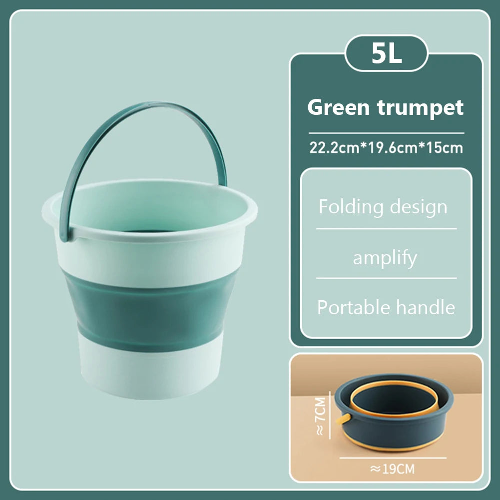 Foldable Mop Bucket Portable Wash Basin Large Capacity Dishpan for Kitchen and Bathroom Cleaning Space Saving Design