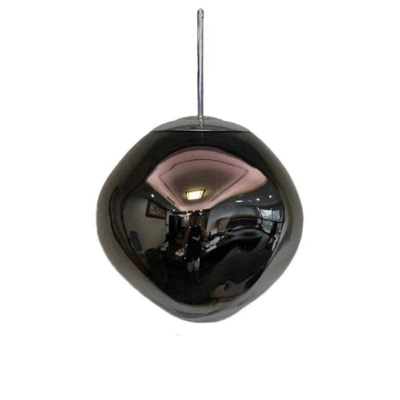 Modern Glass Pendant Light with PVC Lava Design for Nordic Loft Style Home Decor and LED Ceiling Illumination