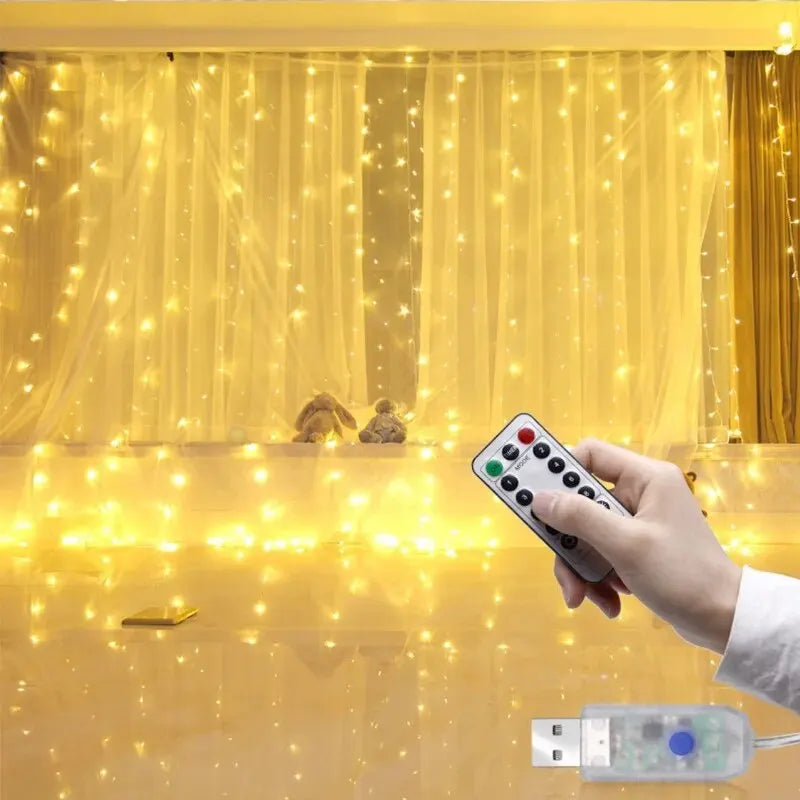 1pc USB LED Curtain Lights Fairy Light for Bedroom Decoration