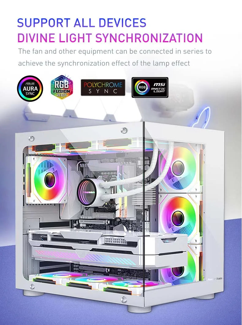 UPSIREN UF-1 PRISM 4 PRO 12cm ARGB Computer Chassis Fan