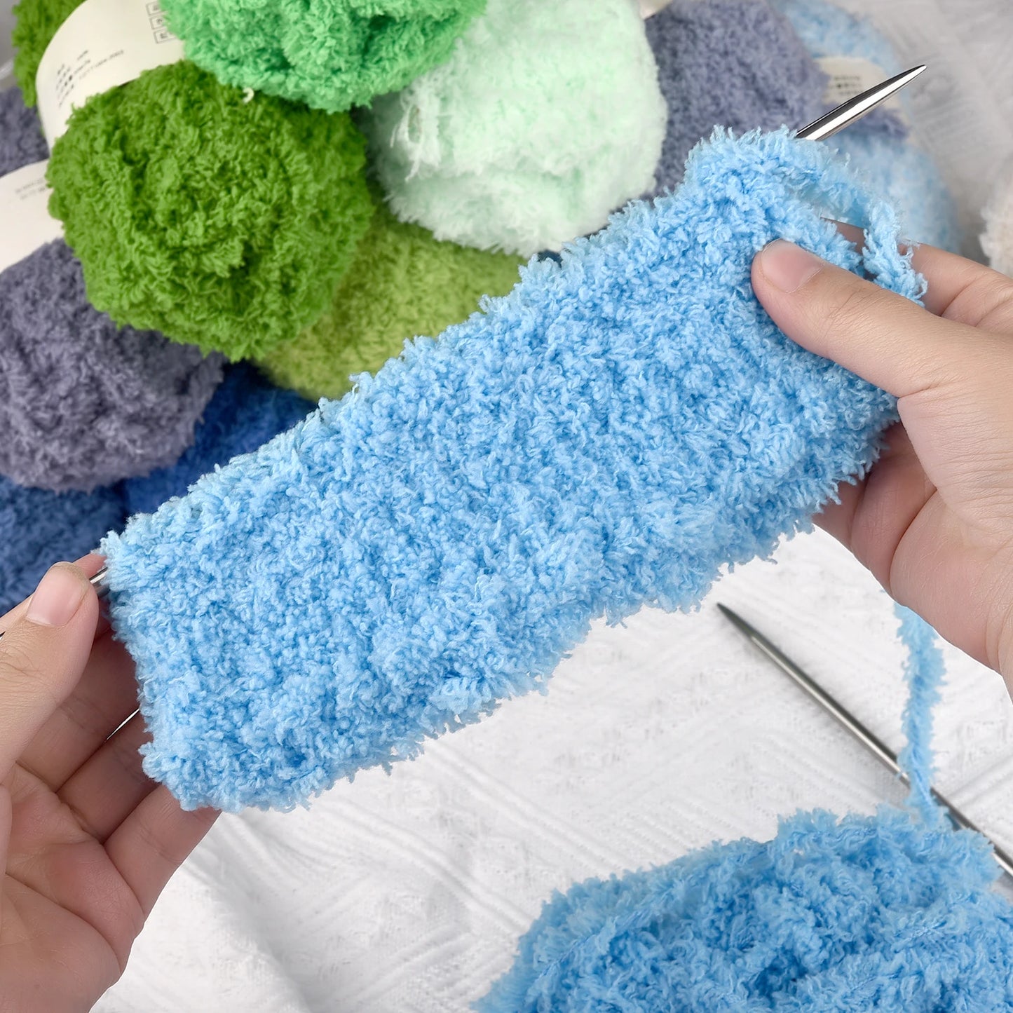 50g/Set Chenille Yarn Soft Coral Velvet for Knitting DIY