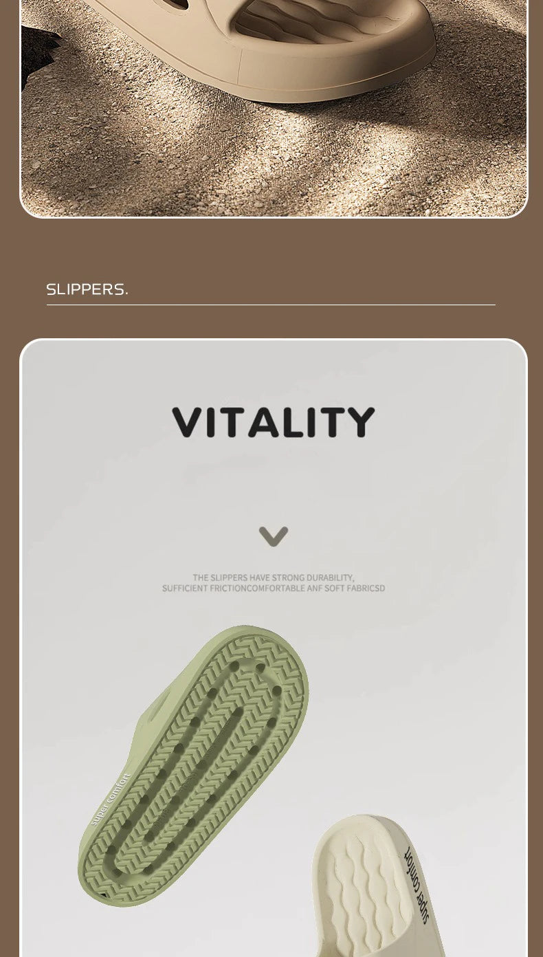 Fashion Men's Summer Lightweight EVA Indoor Outdoor Sandals Slides