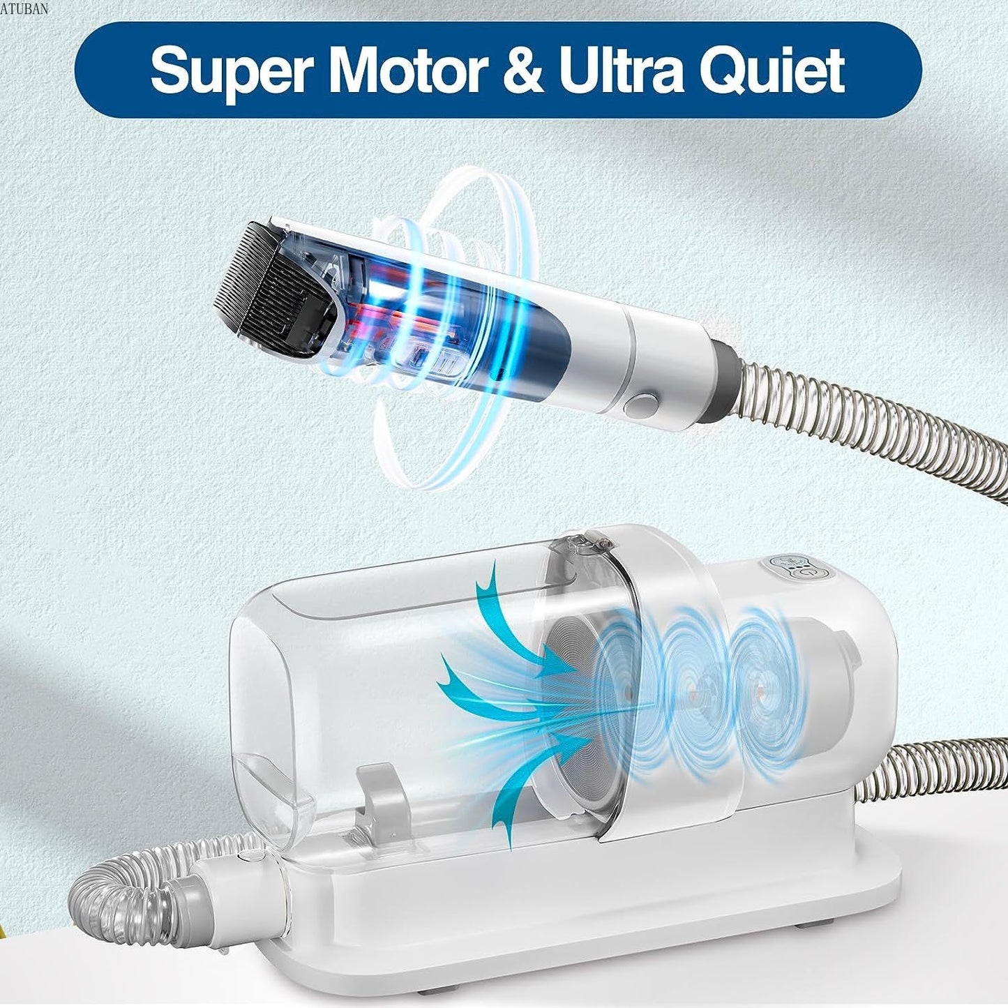 Dog Grooming Vacuum & Pet Grooming Kit 2.3L Capacity