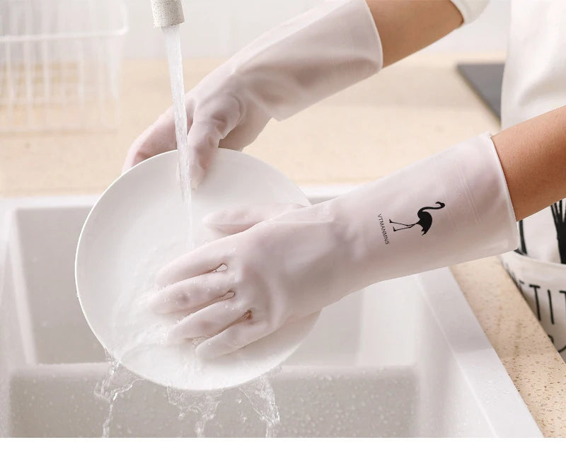 10 Pairs Waterproof PVC Cleaning Gloves for Household Tasks Durable Non-Slip Latex Material for Dishwashing Laundry and General Cleaning
