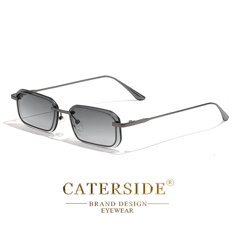 CATERSIDE Retro Punk Sunglasses UV400 Small Frame Fashion Eyewear