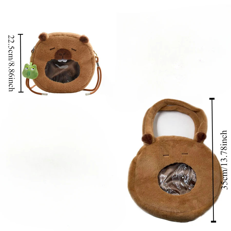 Capybara Plush Backpack Kawaii Fashion Mini Knapsack Bag