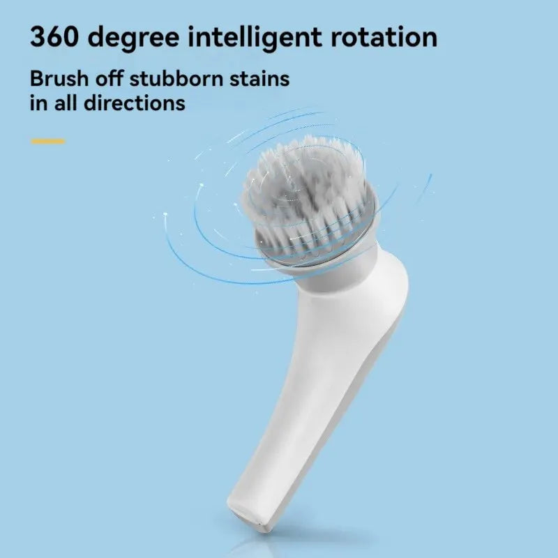 3-in-1 Electric Cleaning Brush USB Rechargeable Rotary Scrubber