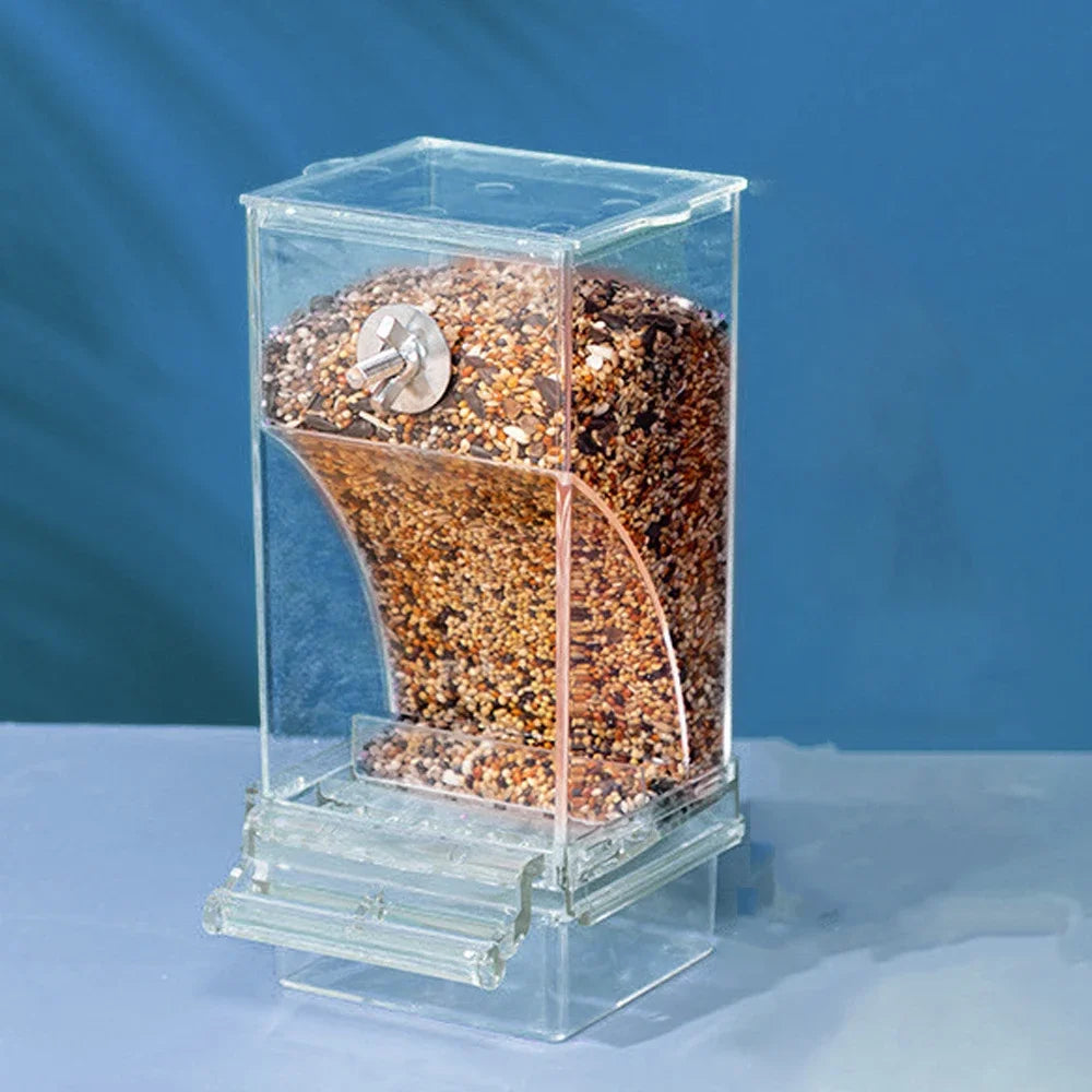 Parrot Bird FeederSpill-proof Automatic Dispenser Splash-proof Outside FeederBird Feeder Tiger Peony Phoenix Bird Supplies