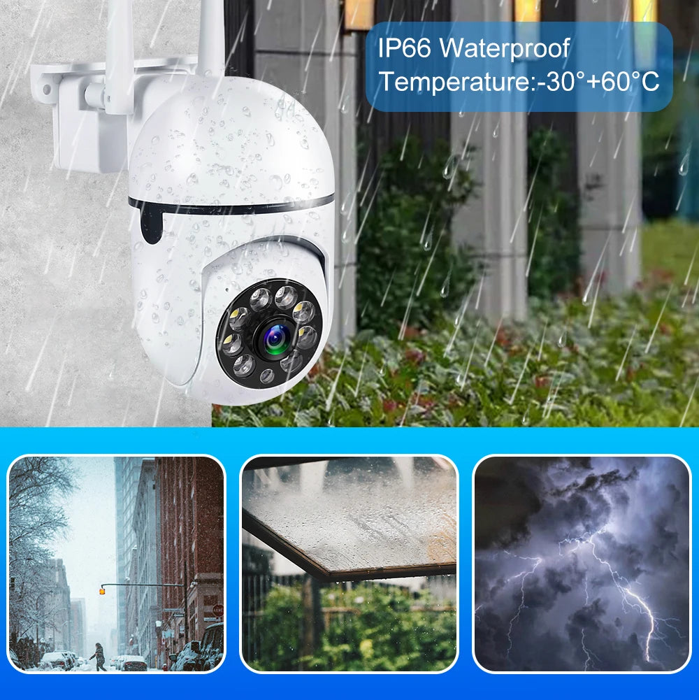 8MP Wireless Outdoor PTZ Security Camera with 4X Zoom AI Human Tracking Two-Way Audio HD Night Vision
