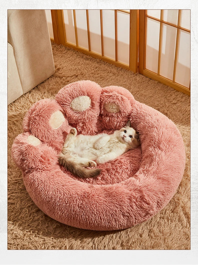 Fluffy Large Dog Bed for Pets Cozy Soft Sofa Basket Mat for Dogs and Cats Plush Kennel Blanket Accessories