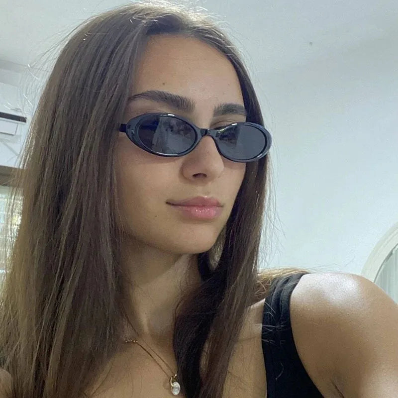 2024 New Sexy Women's Sunglasses Oval Leopard Brown Retro