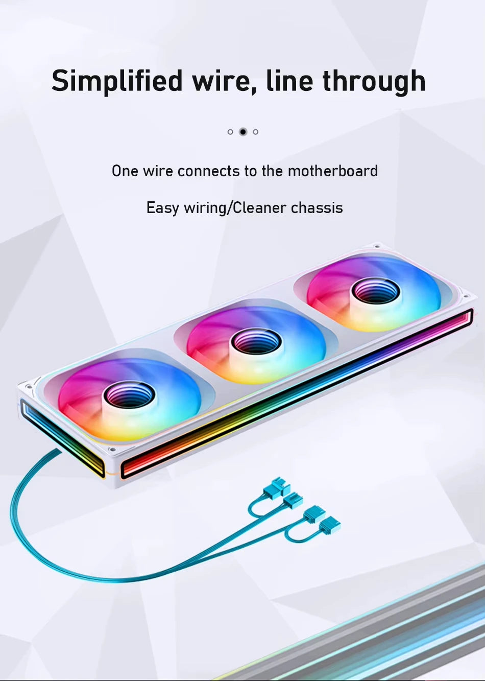 JONSBO ZB-120 ARGB Computer Case Fan 12CM 5V PWM Monolithic Structure Water-Cooled Fan Kit