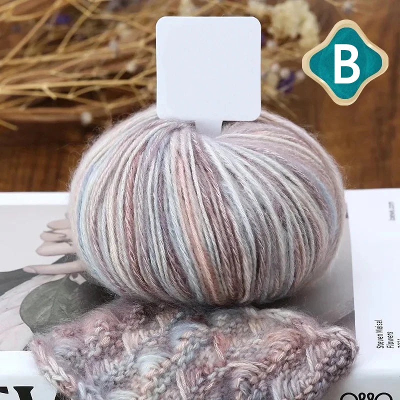 50g/Ball Combed Cotton Gradient Yarn for Soft DIY Knitting