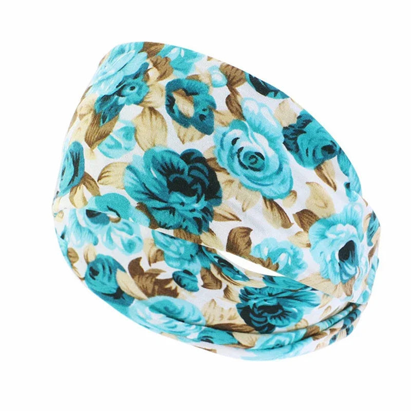 Headbands For Women Solid Color Elastic Wide Turban Headwrap Yoga Makeup Hair Accessories