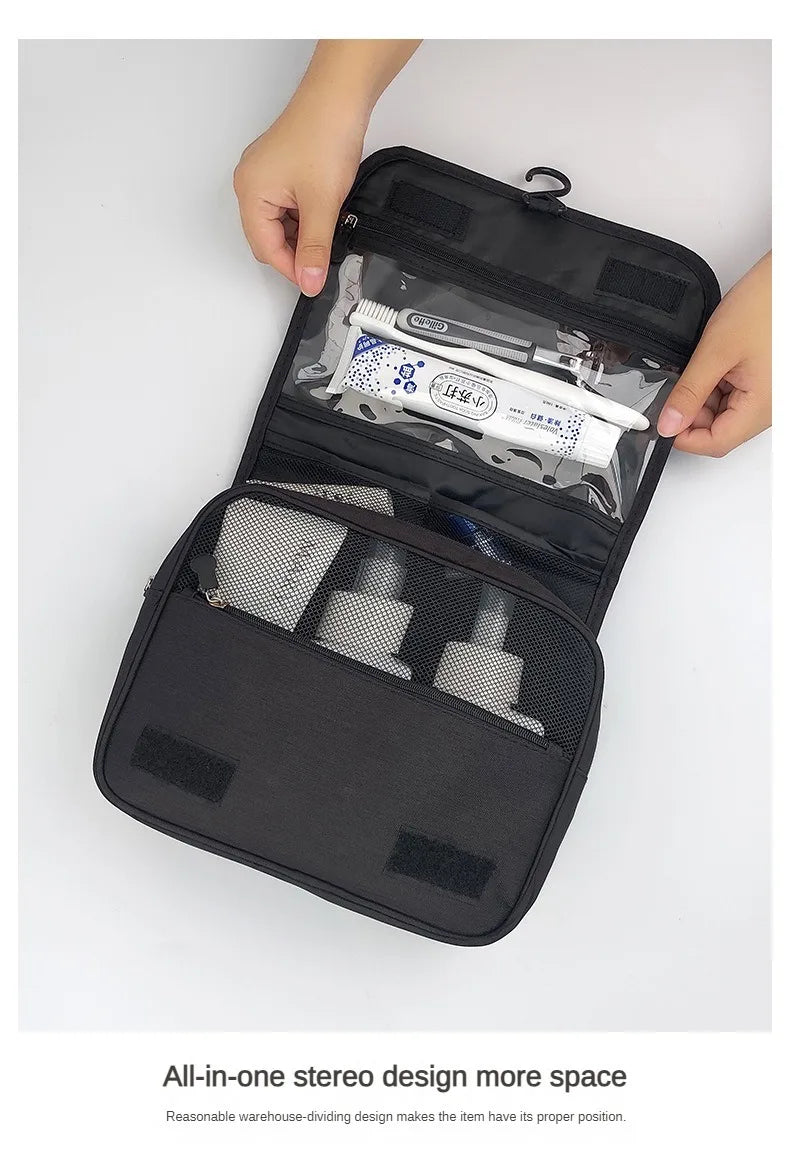 1pc Foldable Toiletry Bag Organizer for Travel and Makeup