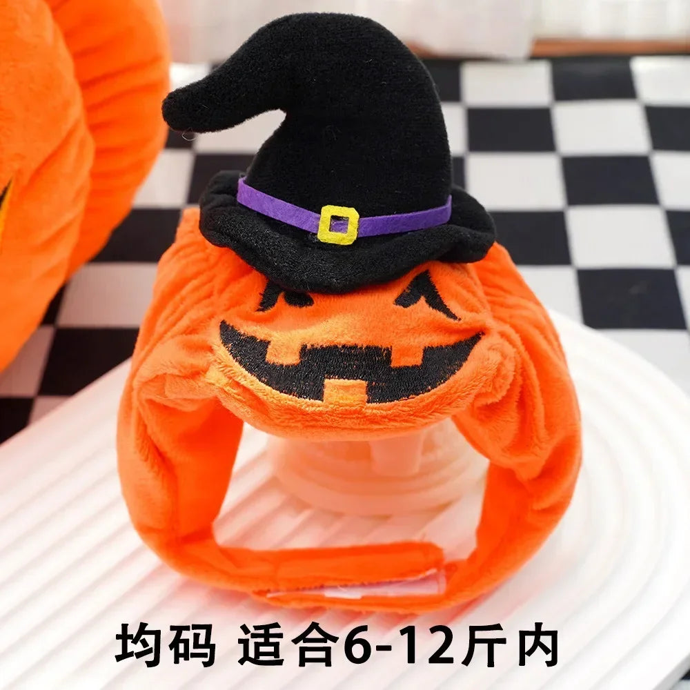 Funny Dog Halloween Christmas Pumpkin Lantern Transformation Outfit halloween dog Cat Two Legged Pet Cute Pumpkin Hat Dog Jacket