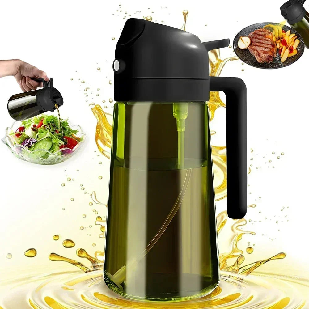 Olive Oil Dispenser Bottle 470ml – Light-Blocking Dark Glass Design