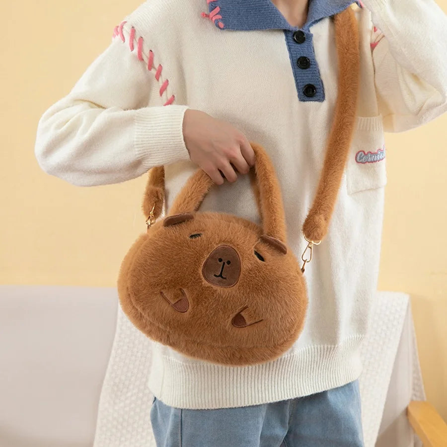 Capybara Plush Backpack Kawaii Fashion Mini Knapsack Bag