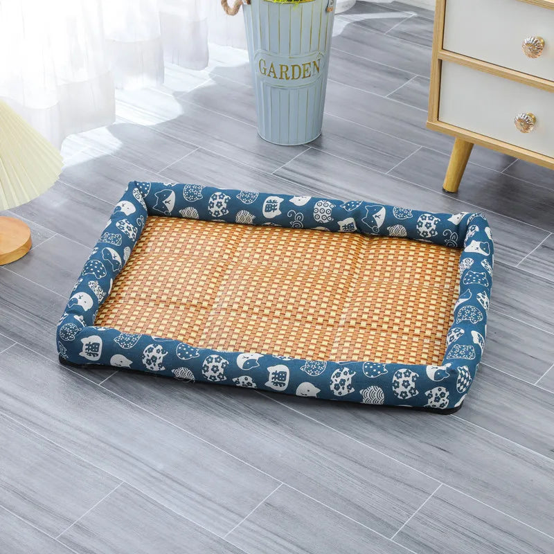 Summer Mat Kennel Cat Nest Summer Dog Kennel Pet Supplies Teddy Small Dog Bed Mat Universal All Seasons