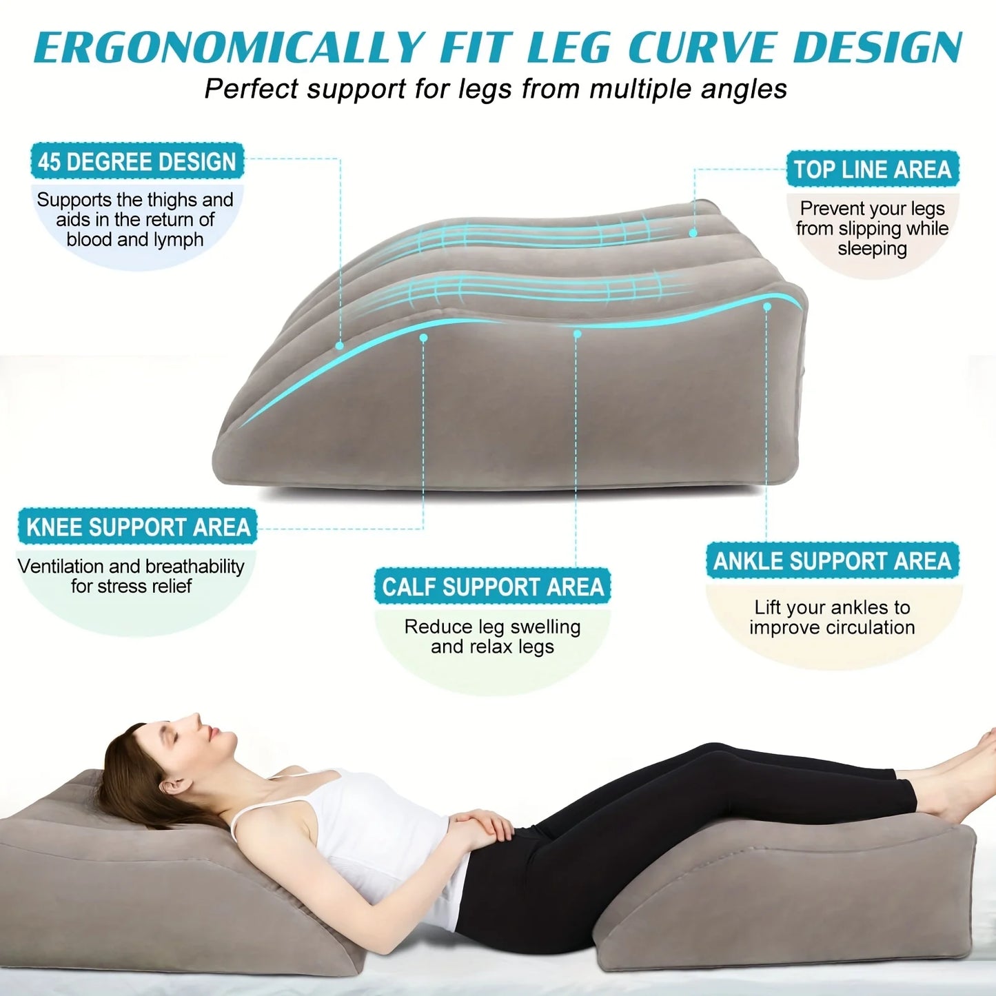 Inflatable Spot Leg Pillow for Fracture Relief and Relaxation
