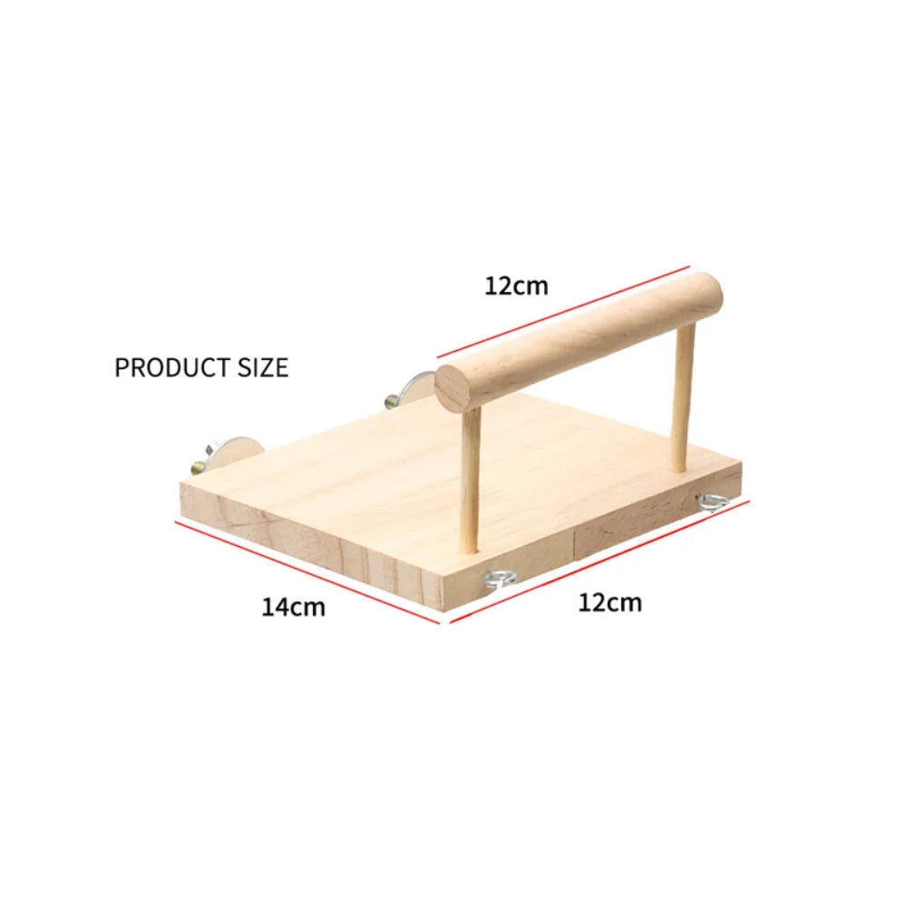 Bird Swing Toy Wooden Parrot Perch Stand Playstand with Chewing Beads Cage Playground for Budgie Birds Cage Decorations