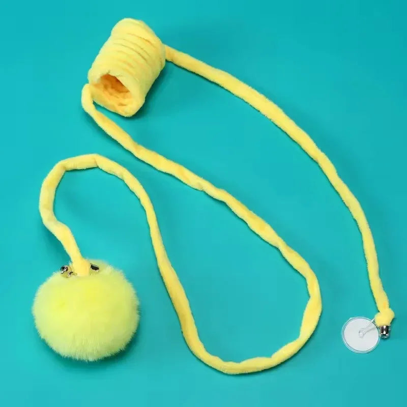 Pet Toy Funny Interactive Cat Stick Spring Rope Ball Plush Toy