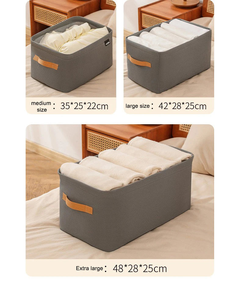 1pc Foldable Clothes and Miscellaneous Storage Box with Steel Frame