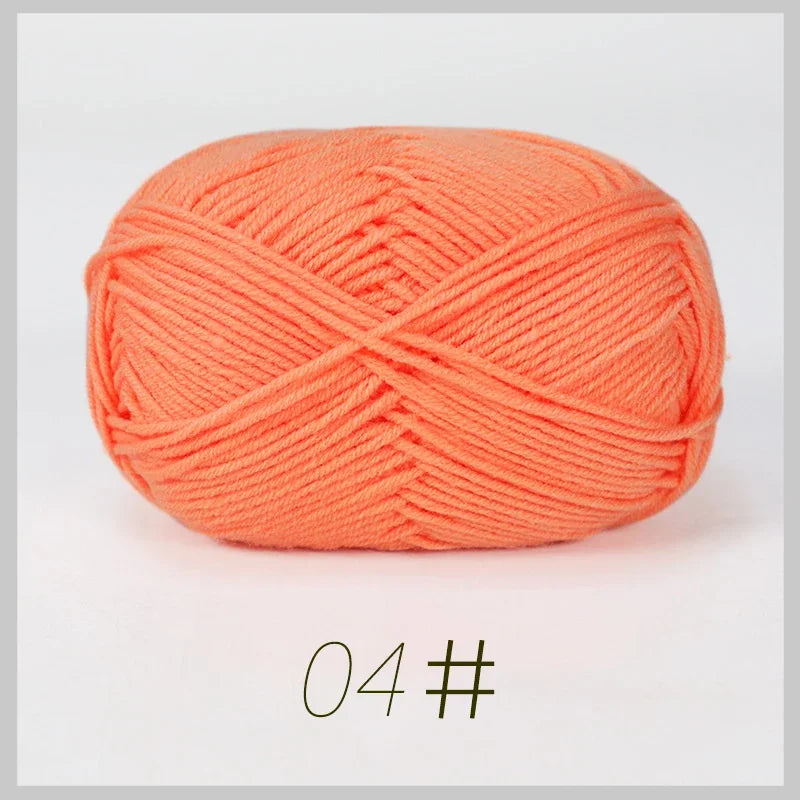 A1-1 50g Set Soft Milk Cotton Yarn for Knitting and Crochet