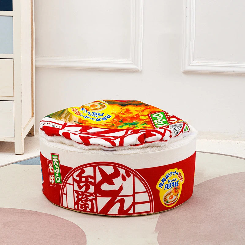 Pet Dog Cat House Kennel Super Large Instant Noodle Warm Dog Cat Nest Beds Cushion Udon Cup Noodle Pet Bed Cozy Nest