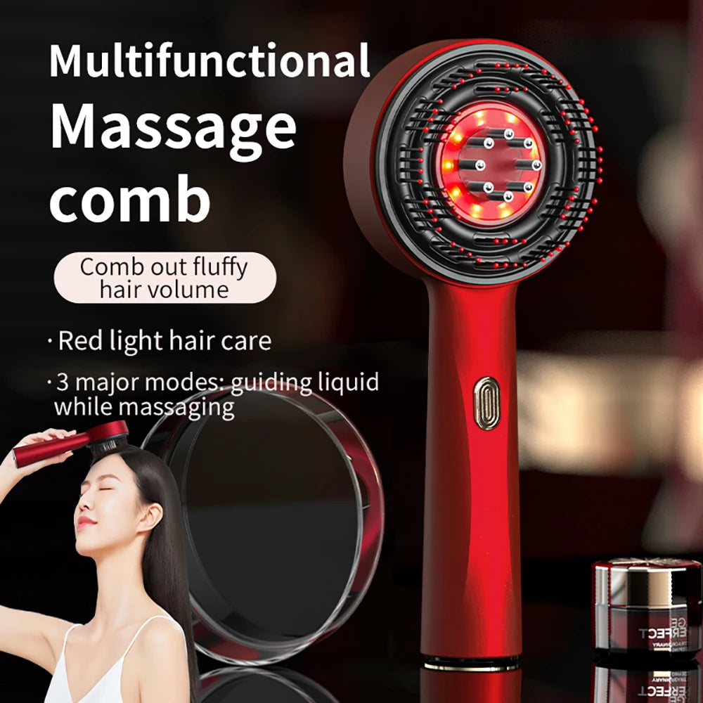 Electric Vibration Massage Comb Red Light for Hair Growth