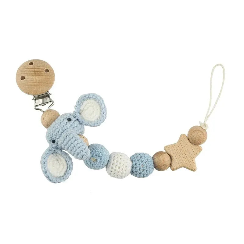 Baby Pacifier Clip Crochet Pacifier Chain Teething Pendant