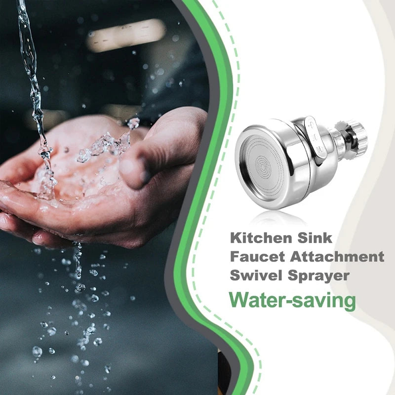 Grifo de fregadero con 2 o 3 modos y rotación de 360 grados, tubo de extensión de filtro, grifo de ahorro de agua para ducha, accesorios universales para cocina