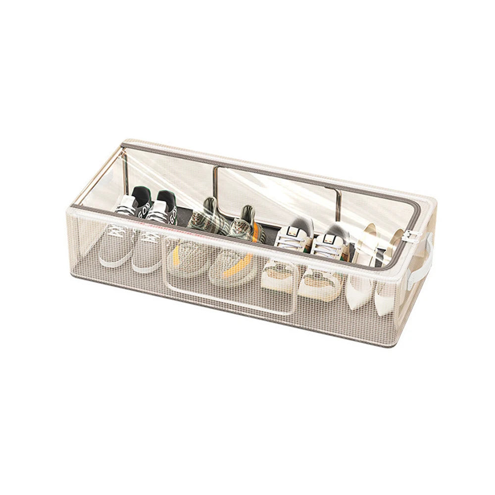1PC Pvc Shoe Basket Bed Bottom Shoe Storage Box Dust-Proof Transparent Organizer