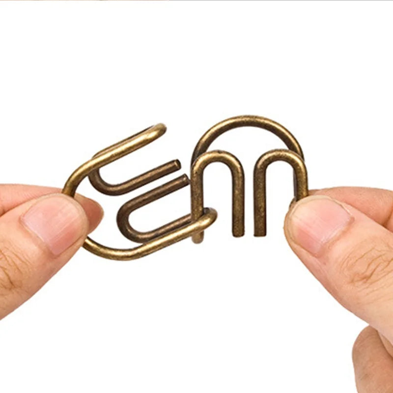 8Pcs Set Metal Montessori Puzzle Wire IQ Mind Brain Teaser Toys