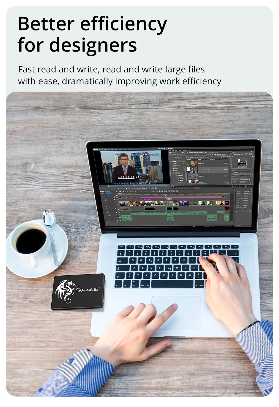 SomnAmbulist SSD Internal SATA3 120GB to 2TB for PC Laptop