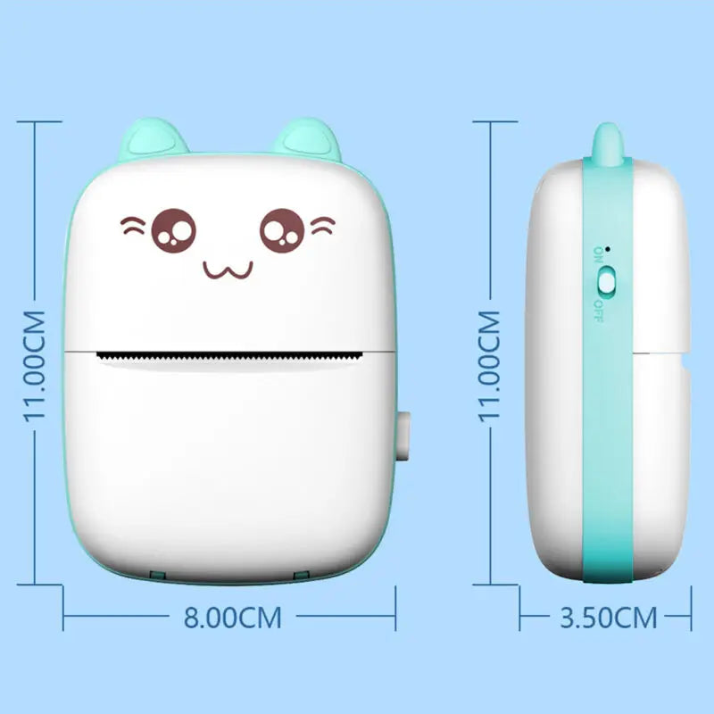 Mini Photo Pocket Printer Portable Ink-free Thermal 57mm Wireless BT 200dpi for Android iOS