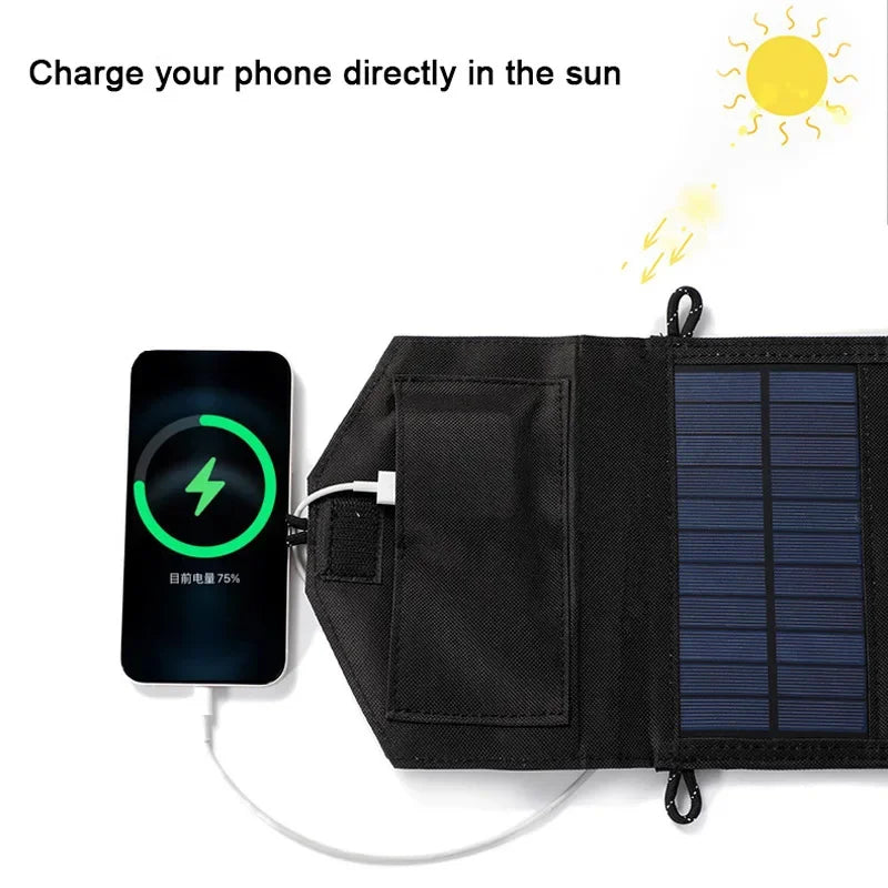 6-Fold 800W Portable Solar Panel Charger USB 5V DC Power