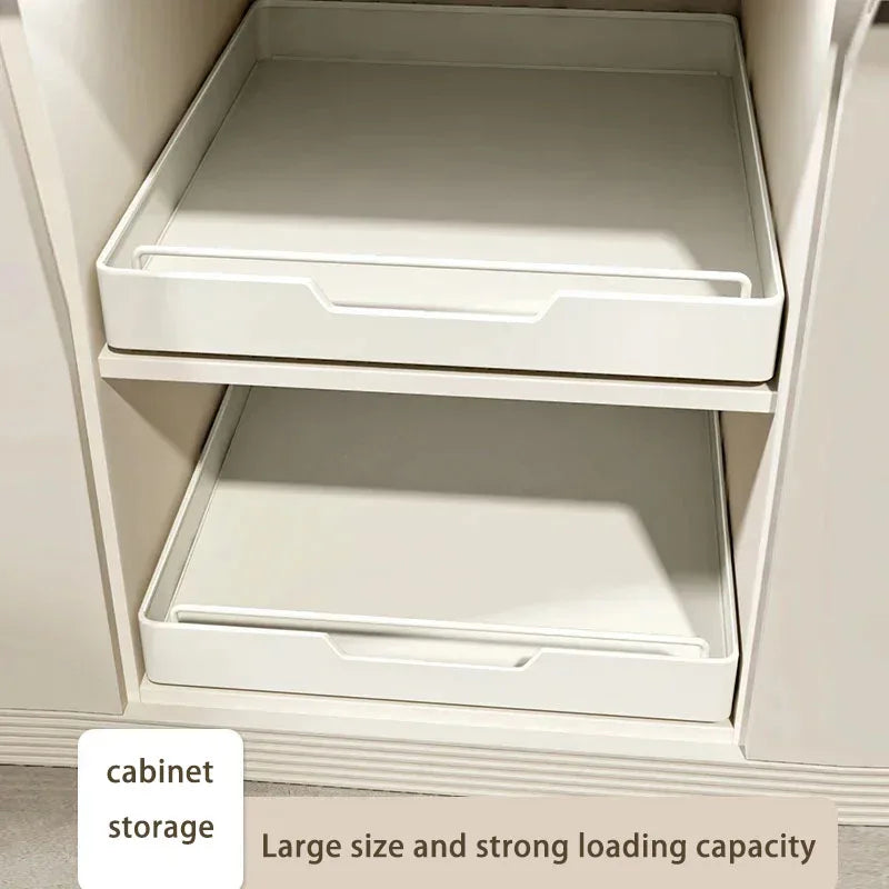 New Kitchen Storage Rack with Slide Rails Pull-out Drawer Organizer