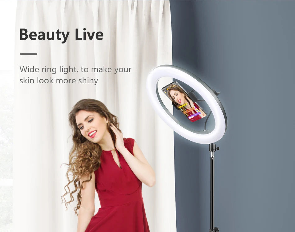 10inch Selfie Ring Light with Tripod for Video Recording
