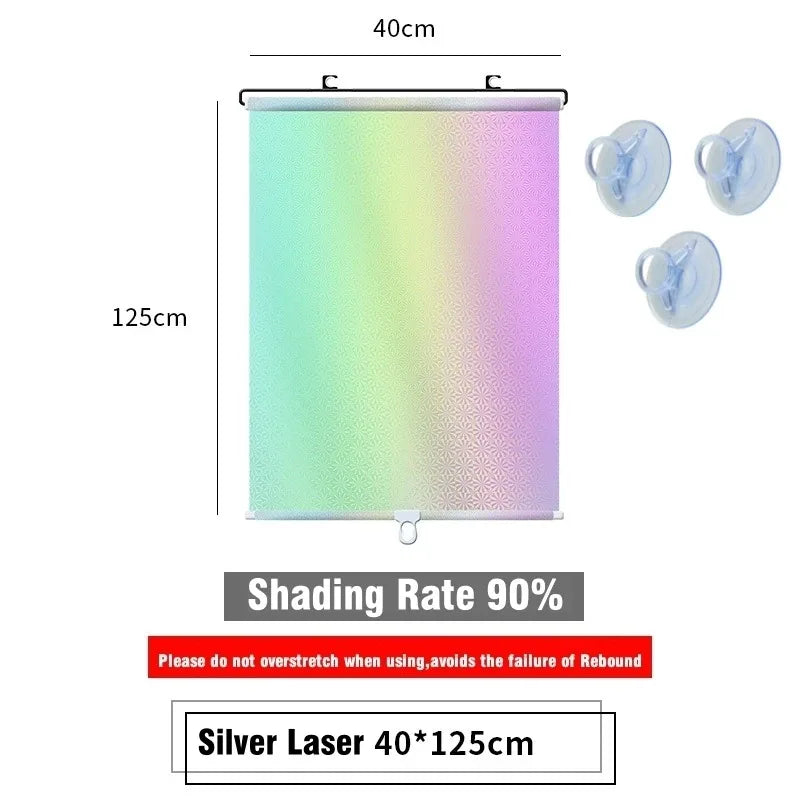 Universal Roller Blinds Suction Cup Sunshade Blackout Curtain