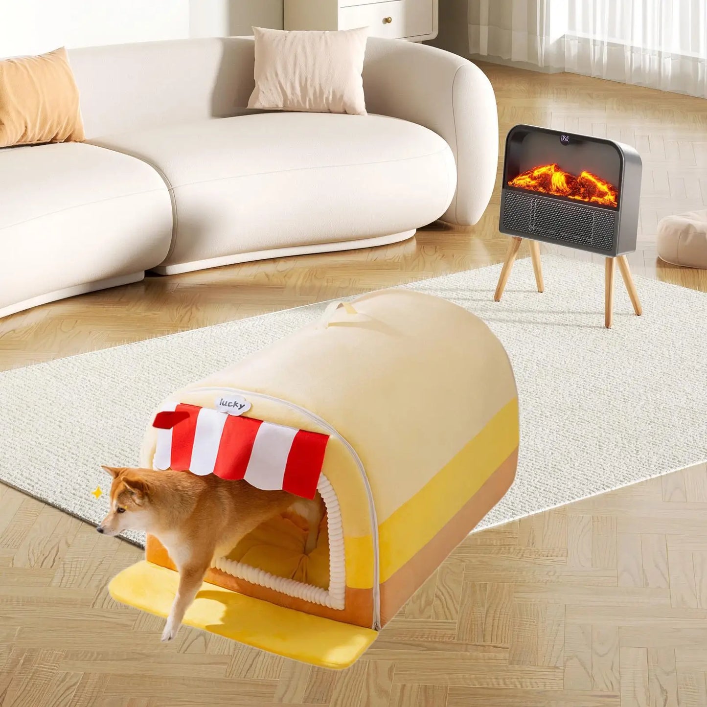 Warm Dog House Removable & Washable Soft and Comfortable Windproof Portable House for Indoor Home Use Pup Kitty Small Sized Pets