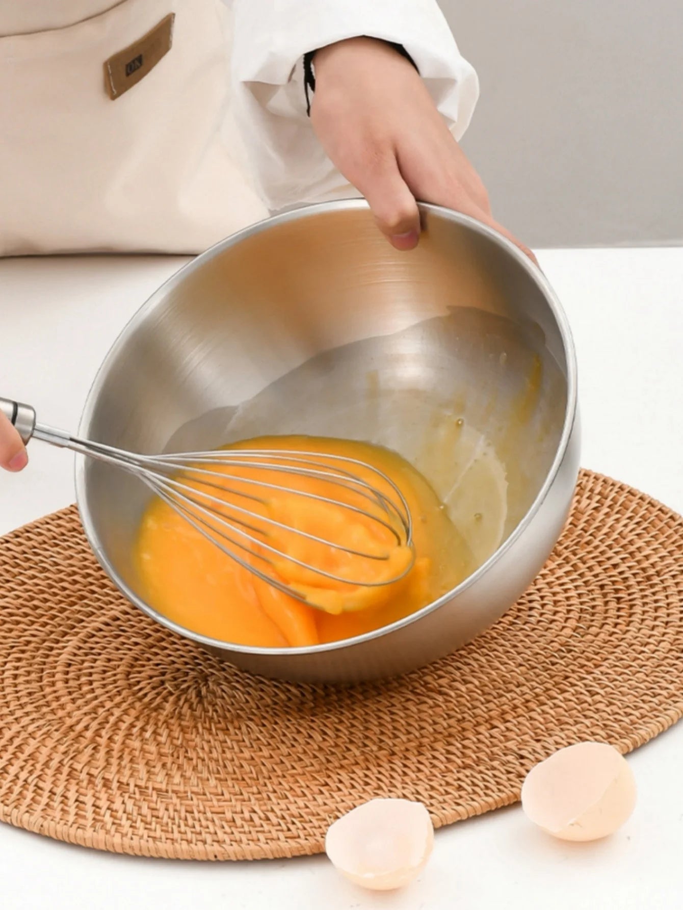 Stainless Steel Gold and Silver Salad and Noodle Bowl Elegant Kitchen Tableware Food Container