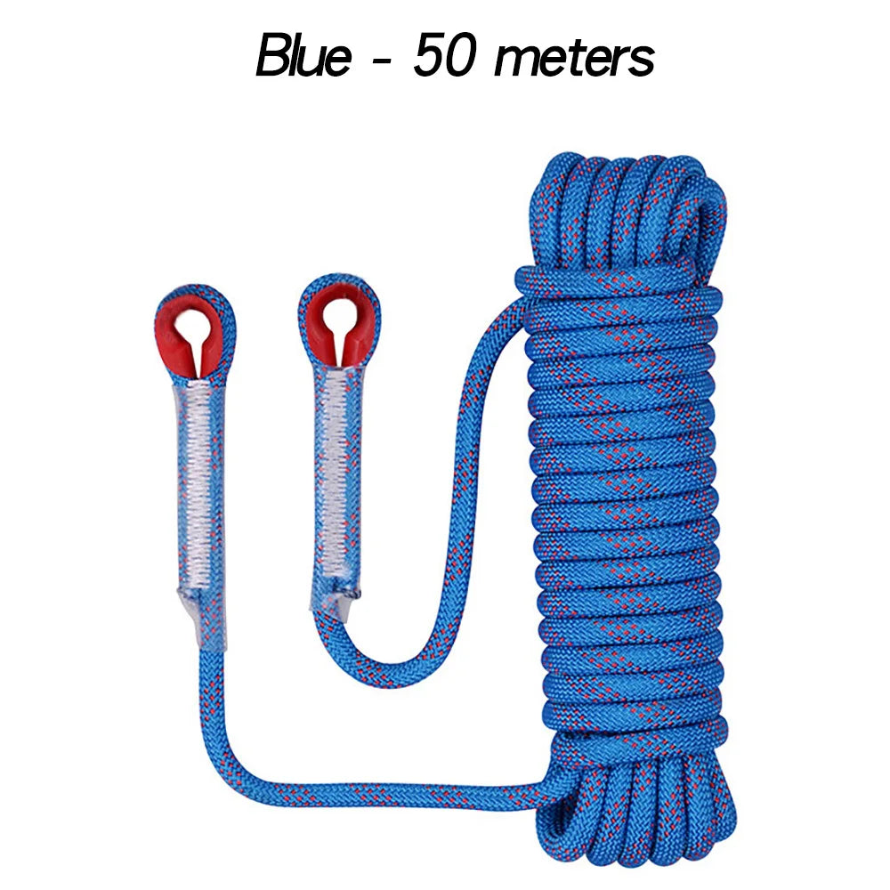12mm 50m Outdoor Climbing Rope Static Rescue Rope for Mountaineering and Emergency Survival Gear