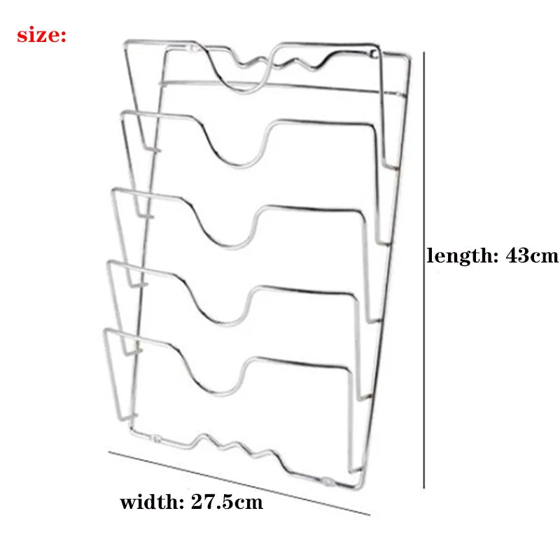 Stainless Steel Pot Lid Rack Kitchen Organizer Premium Dish Rack Holder for Efficient Kitchen Storage