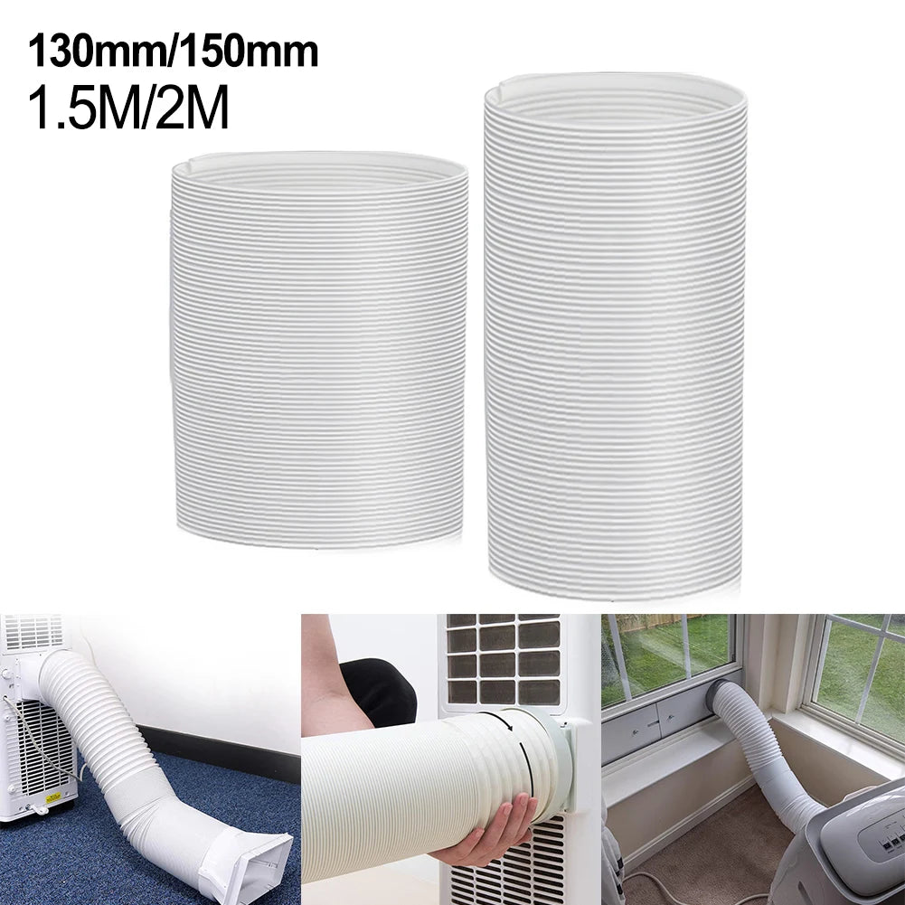 Conducto de ventilación de 150/200 cm, salida flexible, accesorios móviles para aire acondicionado, tubo de escape de calor telescópico, tubo de escape engrosado