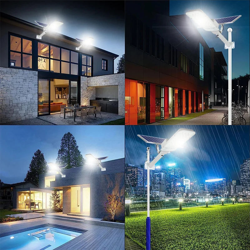 200W Powerful Solar Light Waterproof Dusk to Dawn Street Light
