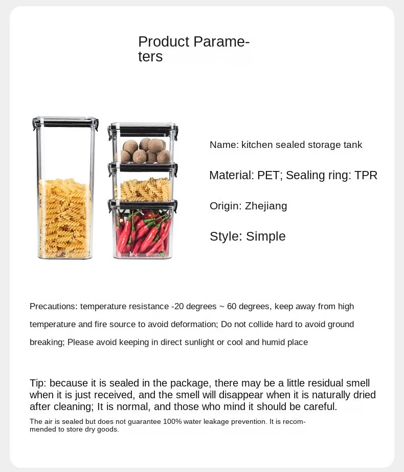 Kitchen Grain Storage Jars Set β Moisture-Proof Organizer for Seasonings