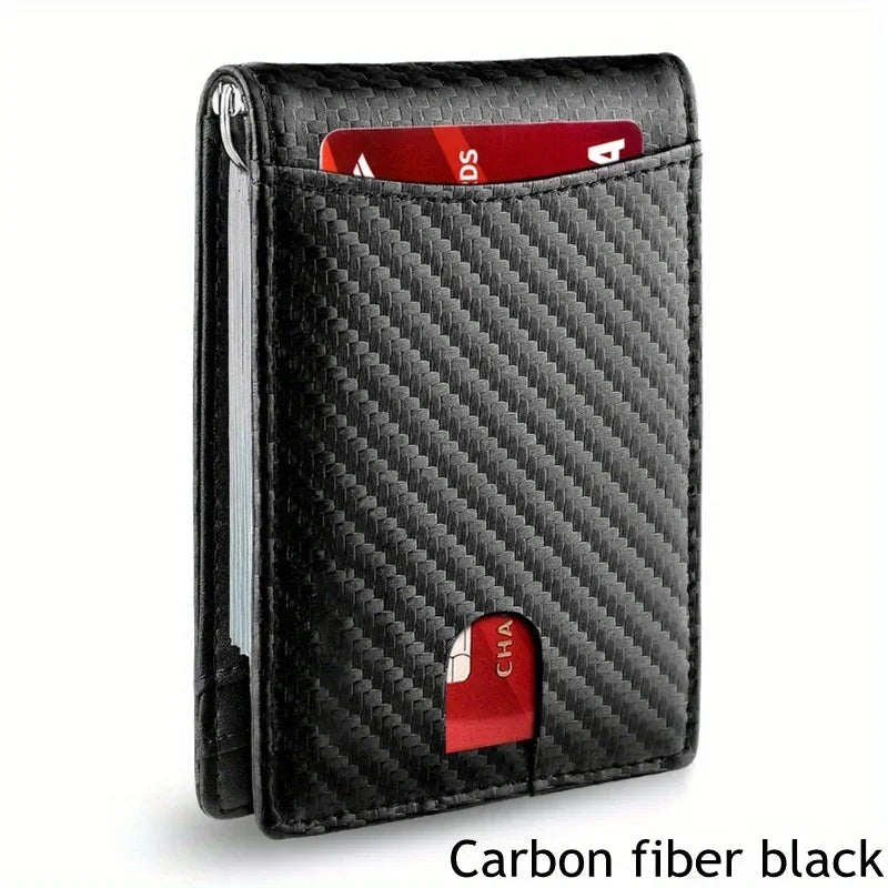 Synthetic Leather Slim Smart Wallet for Men RFID Blocking