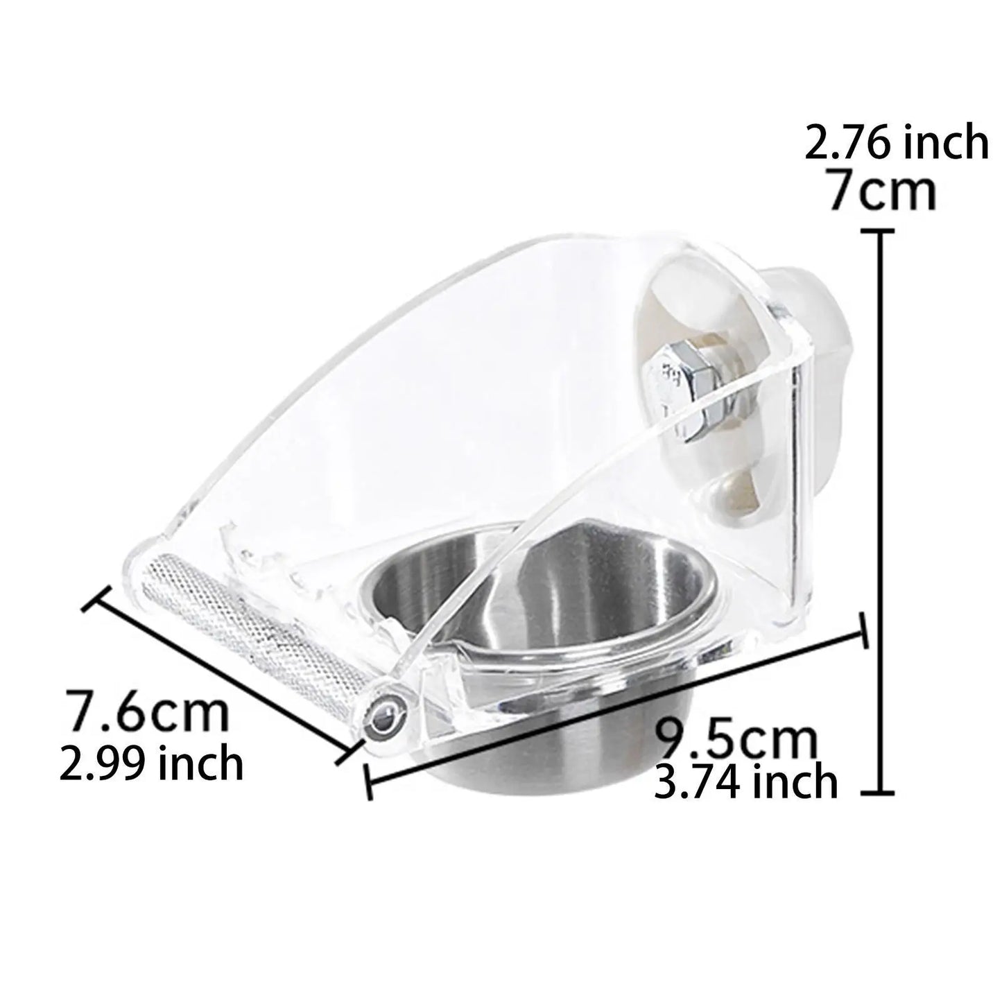 No Mess Bird Feeder for Cage Parakeet Feeder Sturdy with Anti Slip Stand Dispenser for Parrot Conures Bird Small Cockatoos